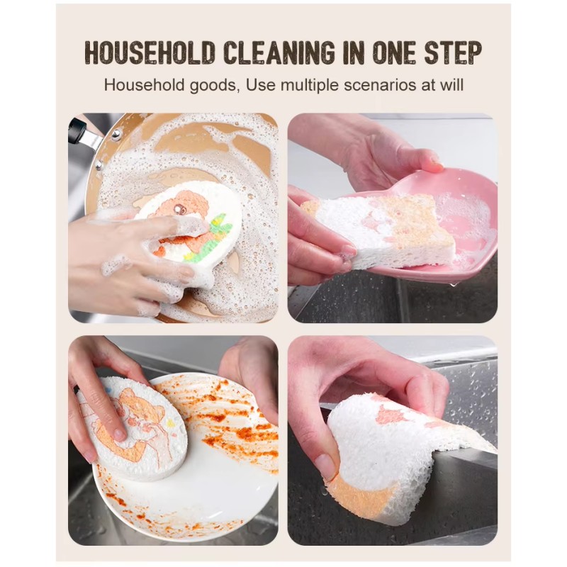 Esponja de plato resistente a la suciedad para utensilios de limpieza